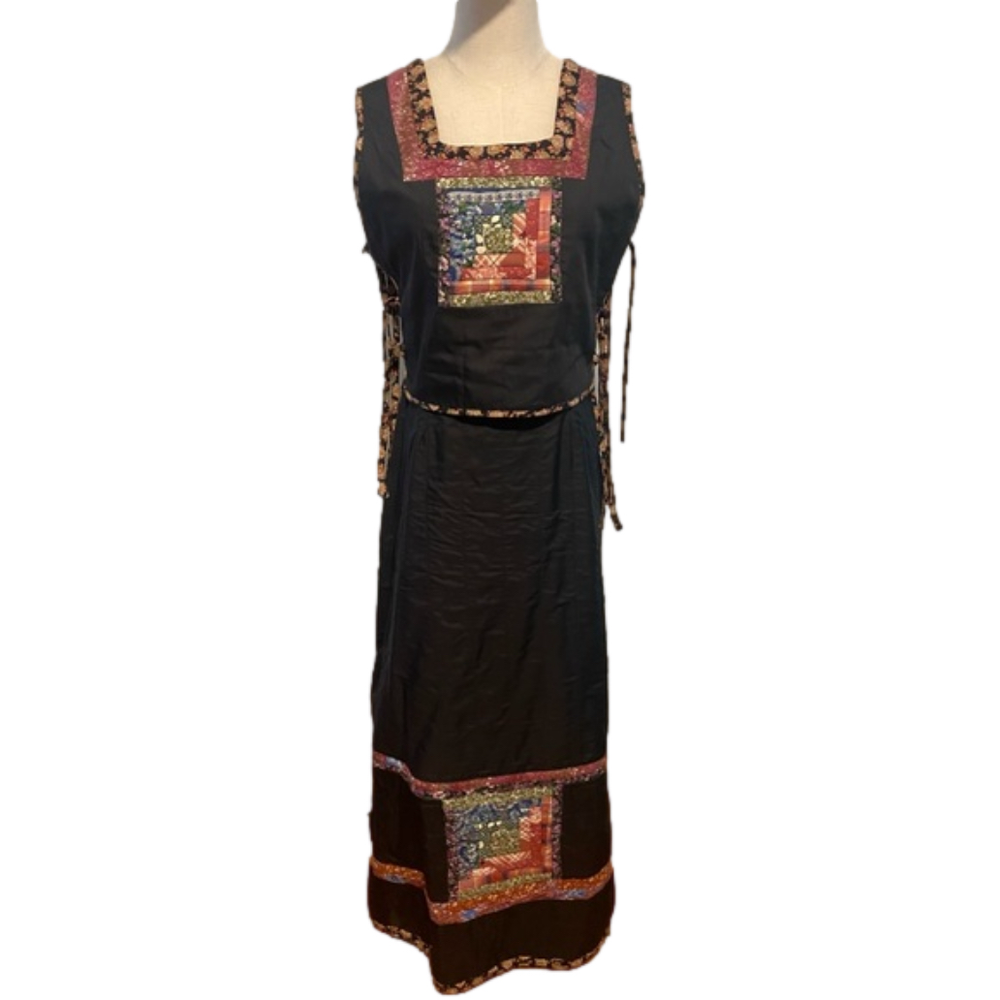 60s -70s MOUNTAIN ARTISANS COTTAGECORE PATCHWORK TOP & MAXI SKIRT MCM VTG EUC S - Picture 5 of 16